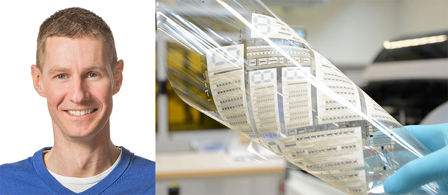 Screen printed OECT and Peter Andersson Ersman Researcher at RISE